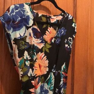 H&M dark floral dress.